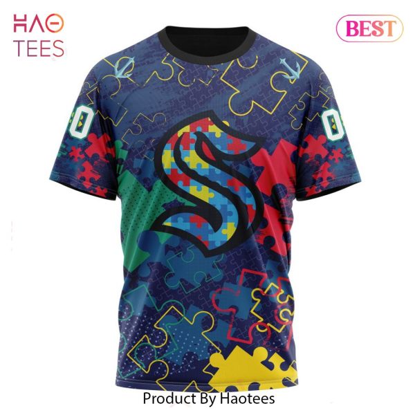 BEST NHL Seattle Kraken Specialized Fearless Aganst Autism 3D Hoodie