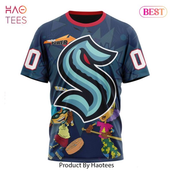 BEST NHL Seattle Kraken Specialized For Rocket Power 3D Hoodie