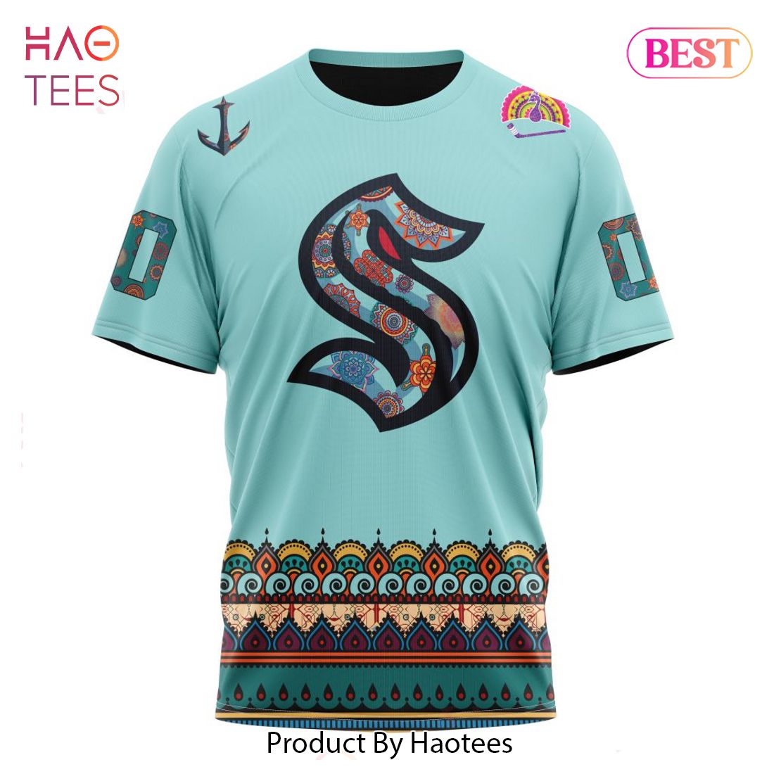 The best selling] NHL Seattle Kraken Jersey Hockey For All Diwali