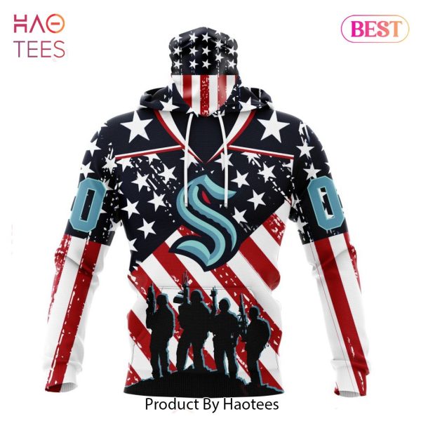 BEST NHL Seattle Kraken Specialized Kits For Honor US’s Military 3D Hoodie