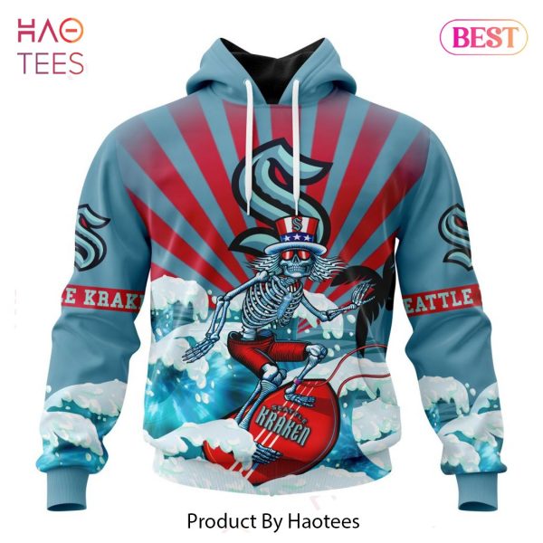 BEST NHL Seattle Kraken Specialized Kits For The Grateful Dead 3D Hoodie