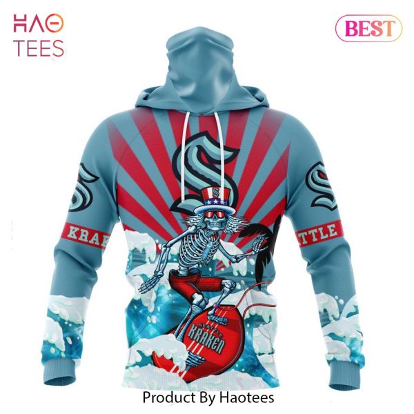 BEST NHL Seattle Kraken Specialized Kits For The Grateful Dead 3D Hoodie