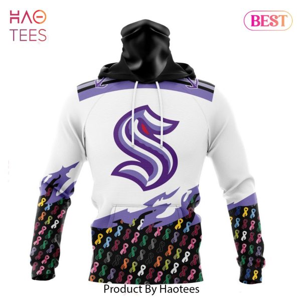 BEST NHL Seattle Kraken Specialized Kits In OCTOBER WE STAND TOGETHER WE CAN BEAT CANCER 3D Hoodie