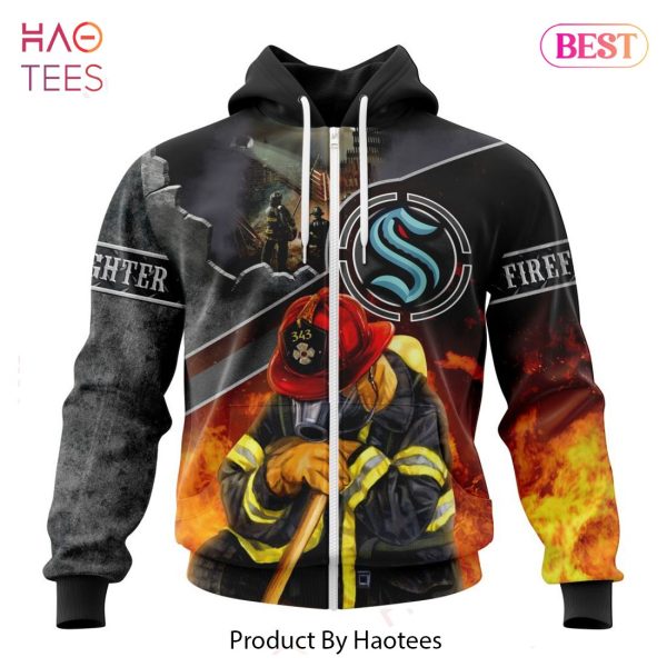 BEST NHL Seattle Kraken Specialized Kits To Honor FireFighter In Patriot Day We Will Never Forget 3D Hoodie