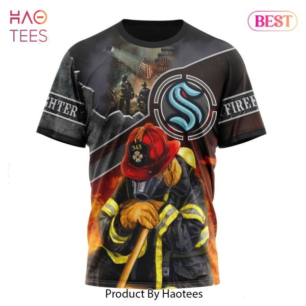 BEST NHL Seattle Kraken Specialized Kits To Honor FireFighter In Patriot Day We Will Never Forget 3D Hoodie