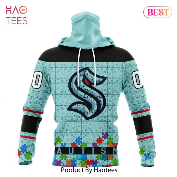BEST NHL Seattle Kraken Specialized Unisex Kits Hockey Fights Against Autism 3D Hoodie