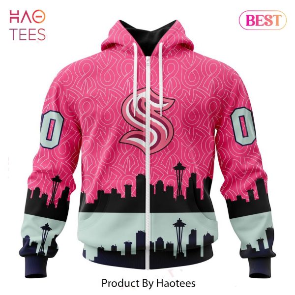 BEST NHL Seattle Kraken Specialized Unisex Kits Hockey Fights Against Cancer 3D Hoodie