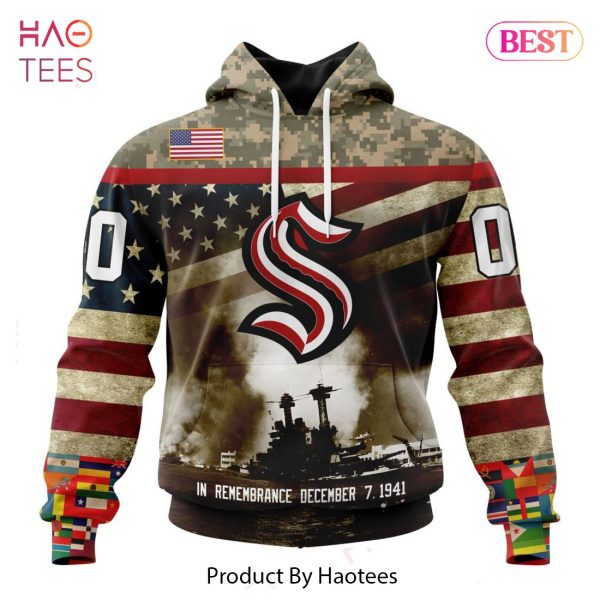 BEST NHL Seattle Kraken Specialized Unisex Kits Remember Pearl Harbor 3D Hoodie