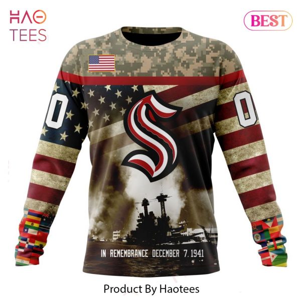 BEST NHL Seattle Kraken Specialized Unisex Kits Remember Pearl Harbor 3D Hoodie