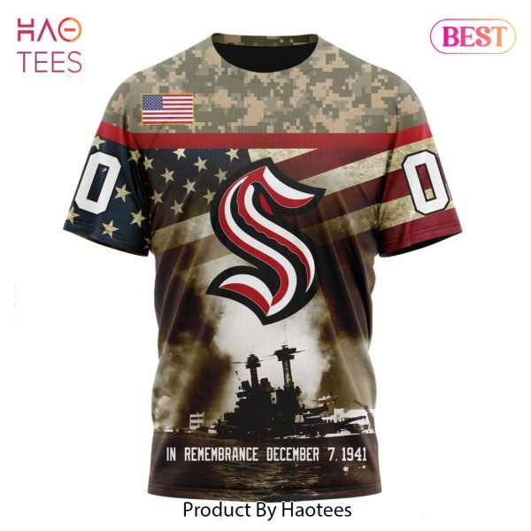 BEST NHL Seattle Kraken Specialized Unisex Kits Remember Pearl Harbor 3D Hoodie