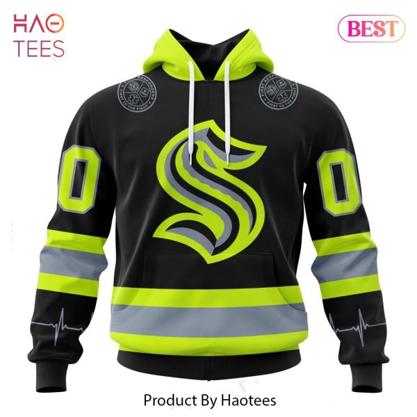 BEST NHL Seattle Kraken Specialized Unisex Kits With FireFighter Uniforms Color 3D Hoodie