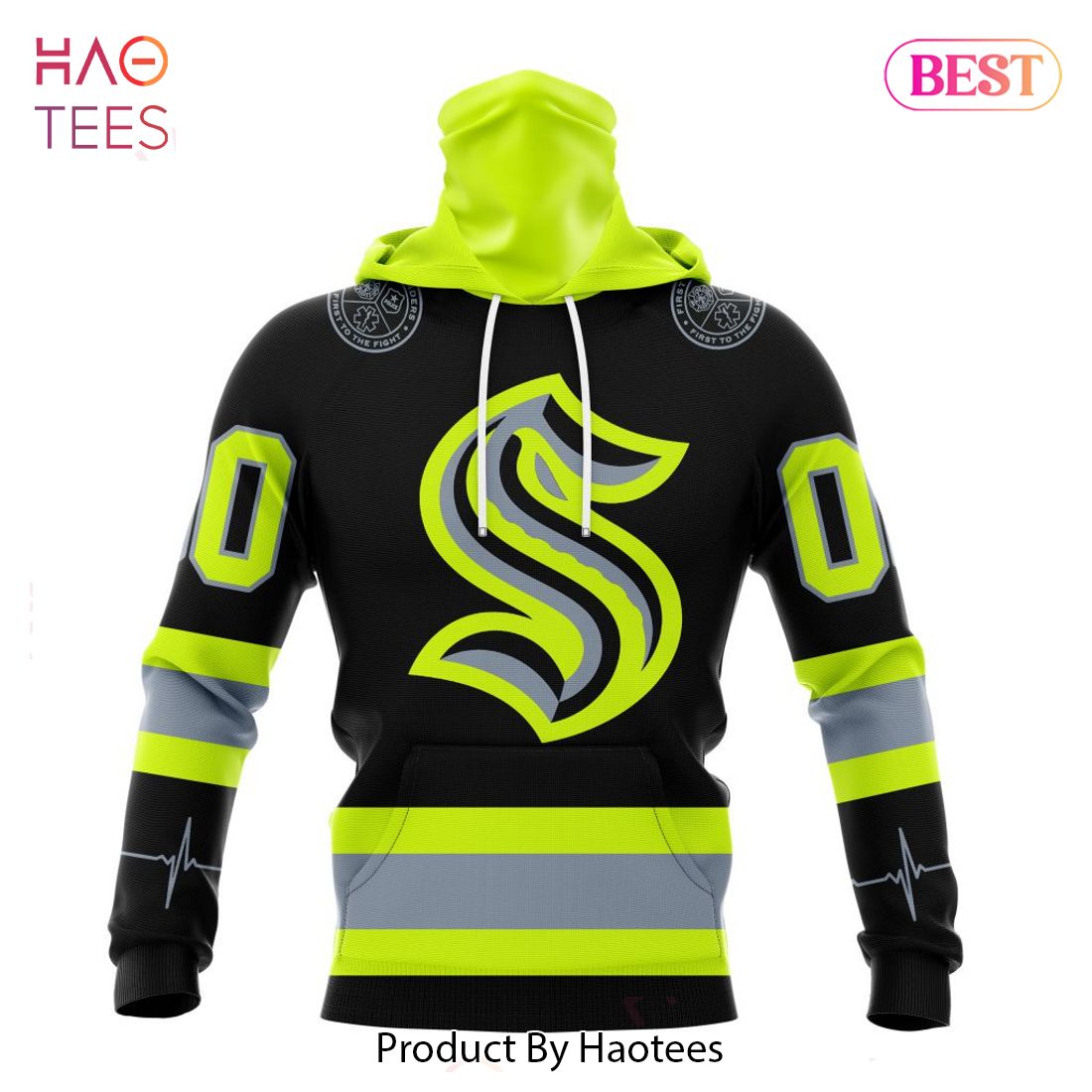 BEST NHL Seattle Kraken Specialized Unisex Kits With FireFighter Uniforms  Color 3D Hoodie