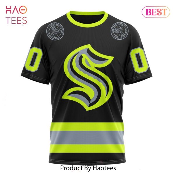 BEST NHL Seattle Kraken Specialized Unisex Kits With FireFighter Uniforms Color 3D Hoodie