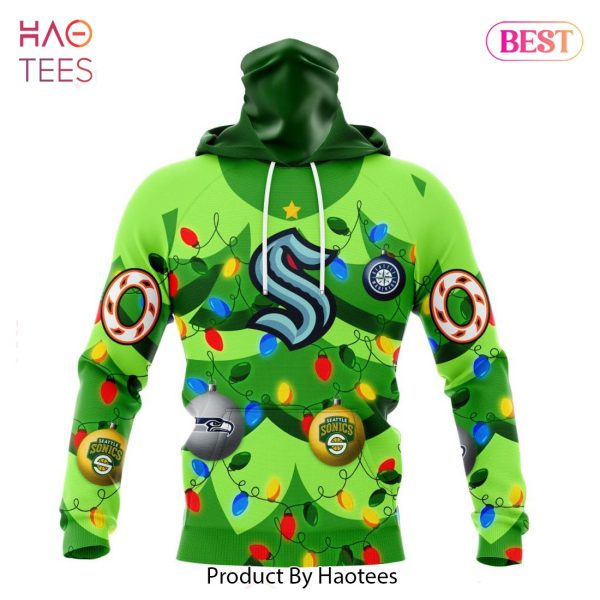 BEST NHL Seattle Kraken Specialized Unisex Kits With Unisex Kits With Christmass Tree Color And City’s Sport Teams 3D Hoodie