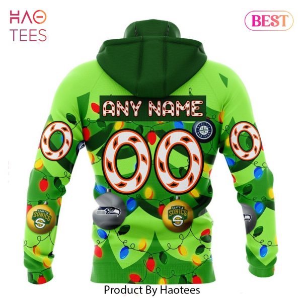 BEST NHL Seattle Kraken Specialized Unisex Kits With Unisex Kits With Christmass Tree Color And City’s Sport Teams 3D Hoodie