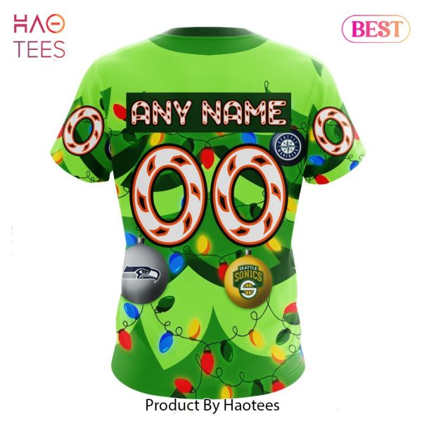 BEST NHL Seattle Kraken Specialized Unisex Kits With Unisex Kits With Christmass Tree Color And City’s Sport Teams 3D Hoodie