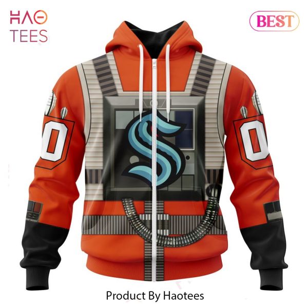 BEST NHL Seattle Kraken Star Wars Rebel Pilot Design 3D Hoodie