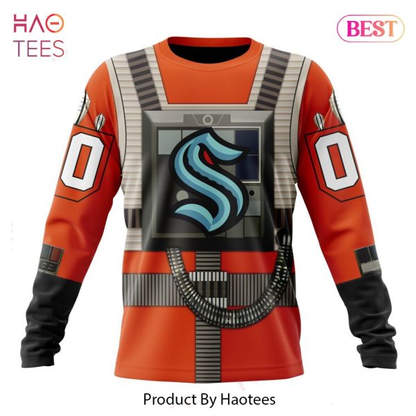 BEST NHL Seattle Kraken Star Wars Rebel Pilot Design 3D Hoodie