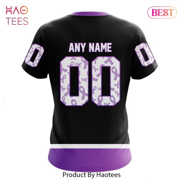 BEST NHL Vegas Golden Knights Special Black Hockey Fights Cancer Kits 3D Hoodie