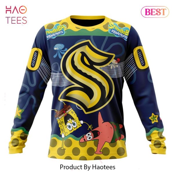 BEST Seattle Kraken Specialized Jersey With SpongeBob 3D Hoodie