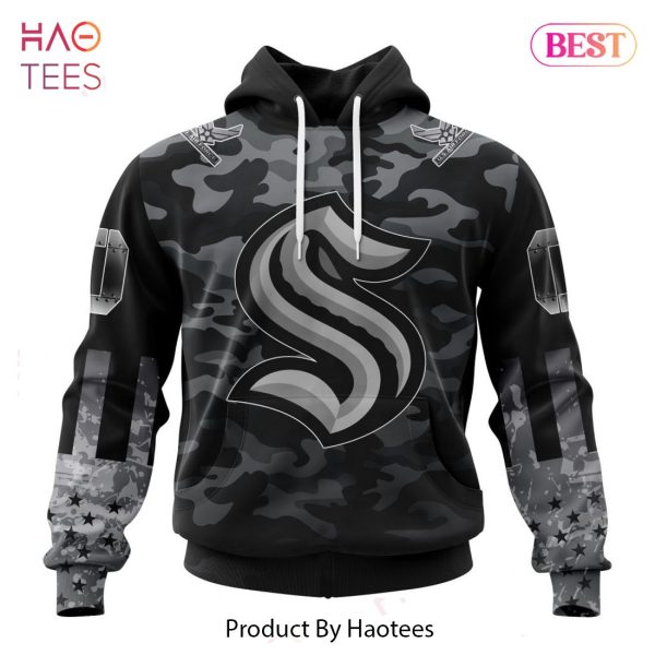 BEST Seattle Kraken Specialized Kits With Camo Color And You Can Customs YourService Branches 3D Hoodie