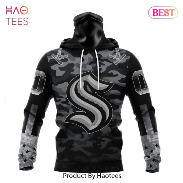 BEST Seattle Kraken Specialized Kits With Camo Color And You Can Customs YourService Branches 3D Hoodie