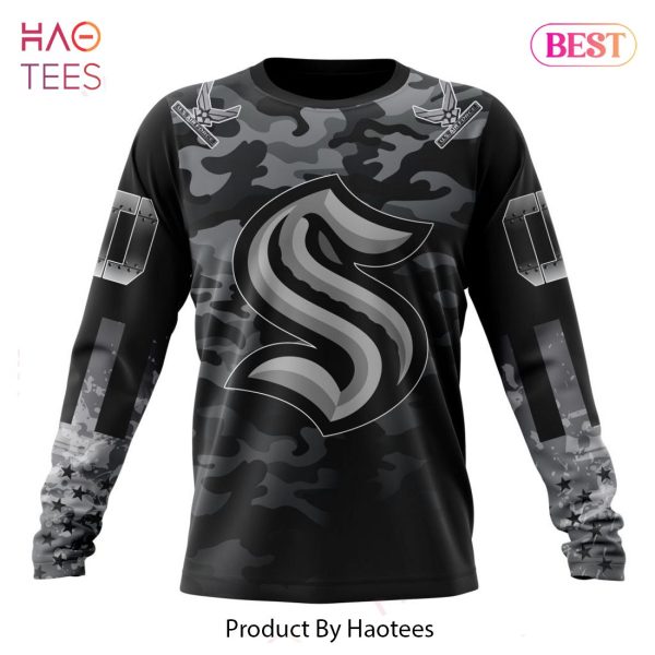 BEST Seattle Kraken Specialized Kits With Camo Color And You Can Customs YourService Branches 3D Hoodie