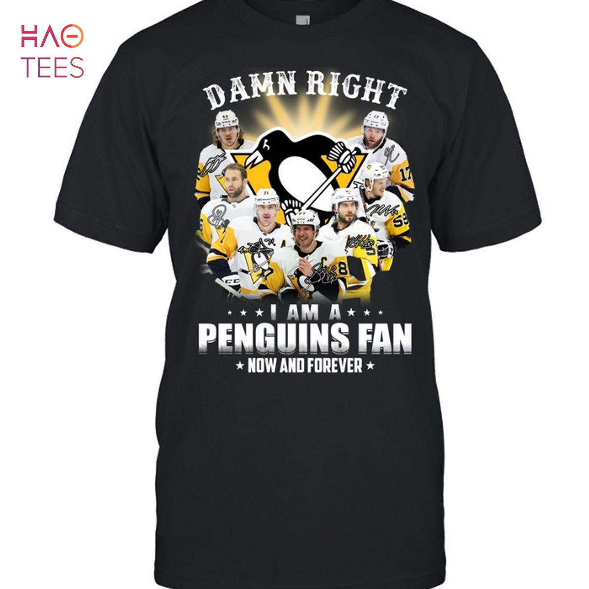 Damn Right I Am A Penguins Fan Now And Forever T-Shirt Damn Right I Am A Penguins Fan Now And Forever T-Shirt