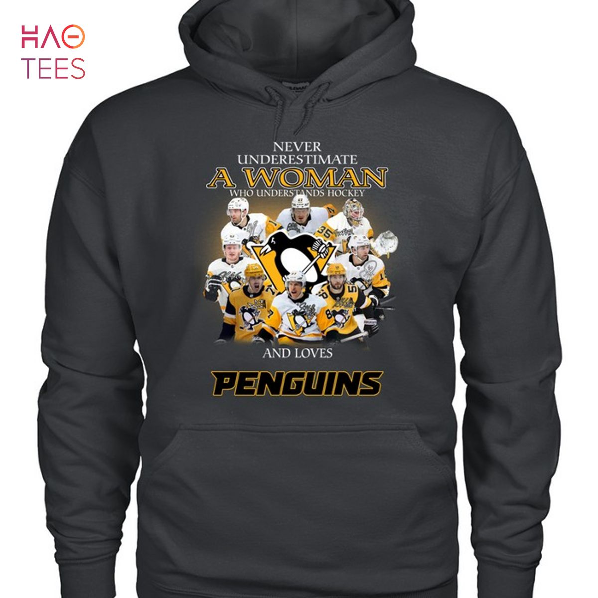 Never Underestimate A Woman Who Understands Hockey And Loves Penguins T-Shirt Never Underestimate A Woman Who Understands Hockey And Loves Penguins T-Shirt