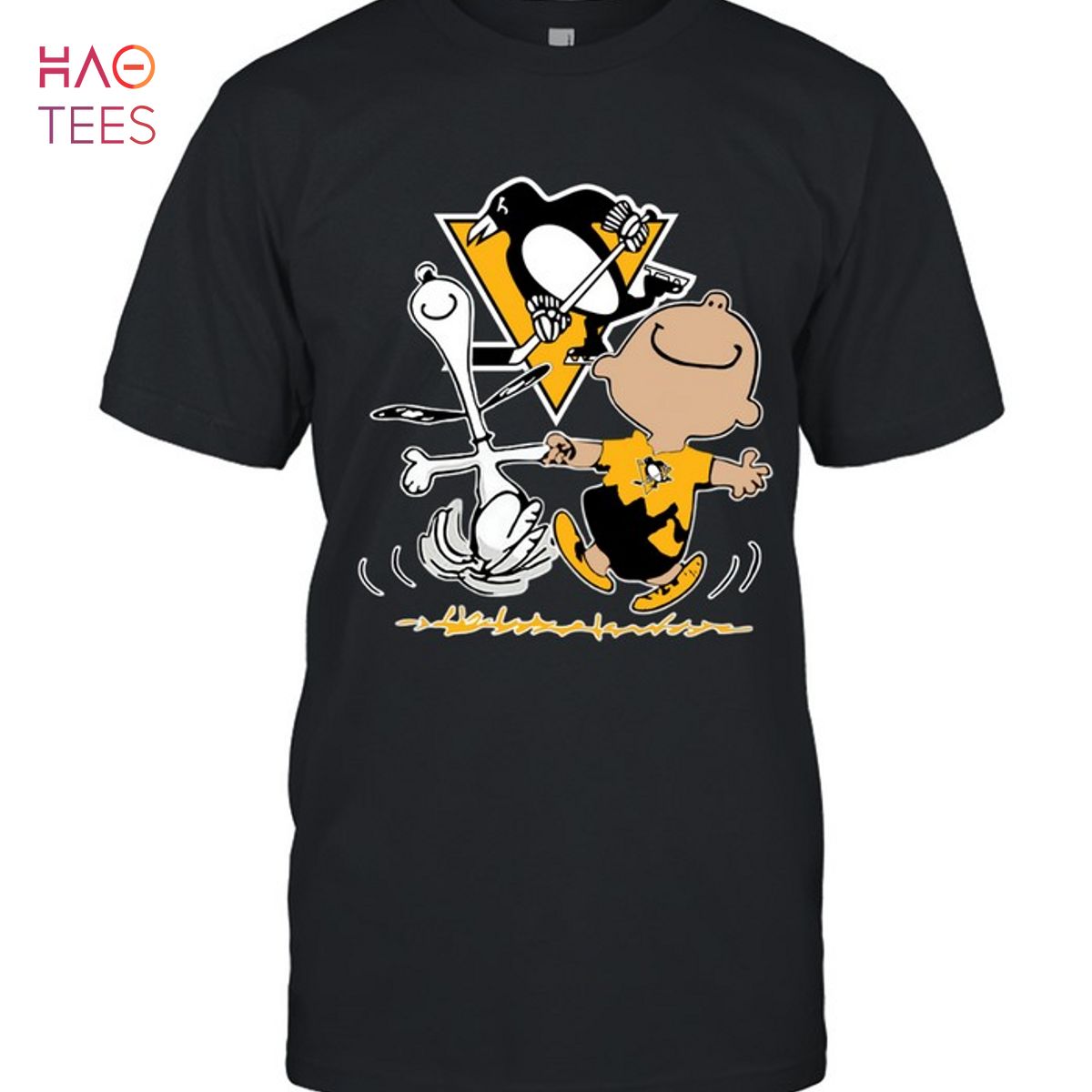 Pittsburgh Penguins Charlie Brown Snoopy T-Shirt Pittsburgh Penguins Charlie Brown Snoopy T-Shirt