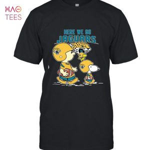 Jacksonville Jaguars Here We Go Jacksonville Jaguars Snoopy T-Shirt