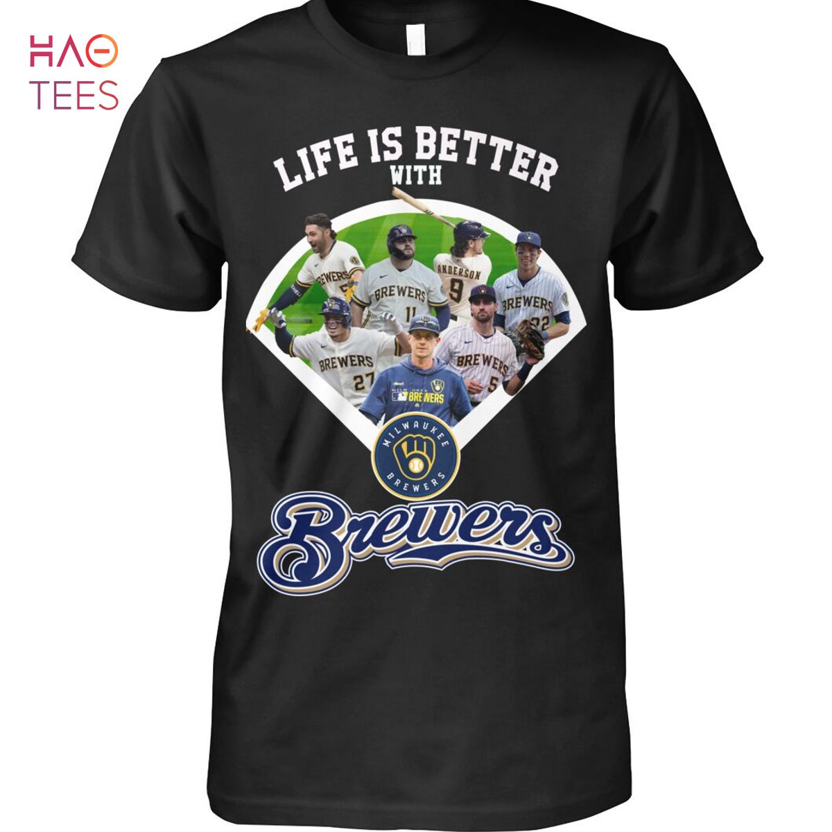 Life Is Better With Milwaukee Brewers T-Shirt Life Is Better With Milwaukee Brewers T-Shirt