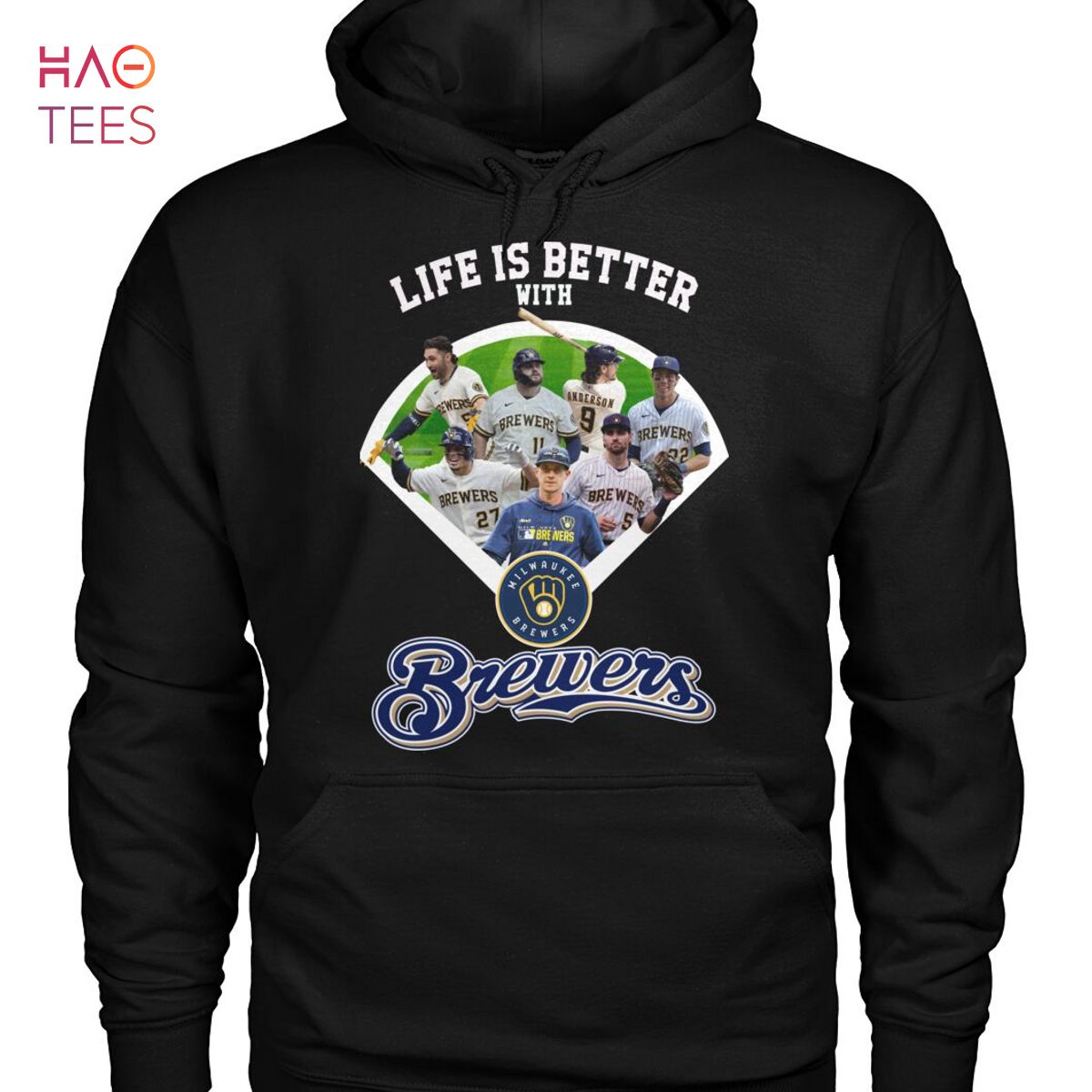 Life Is Better With Milwaukee Brewers T-Shirt Life Is Better With Milwaukee Brewers T-Shirt