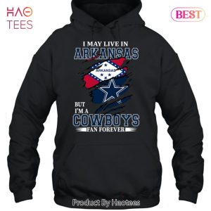 NEW I May Live In Arkansas But Im A Cowboy Fan Forever T-Shirt