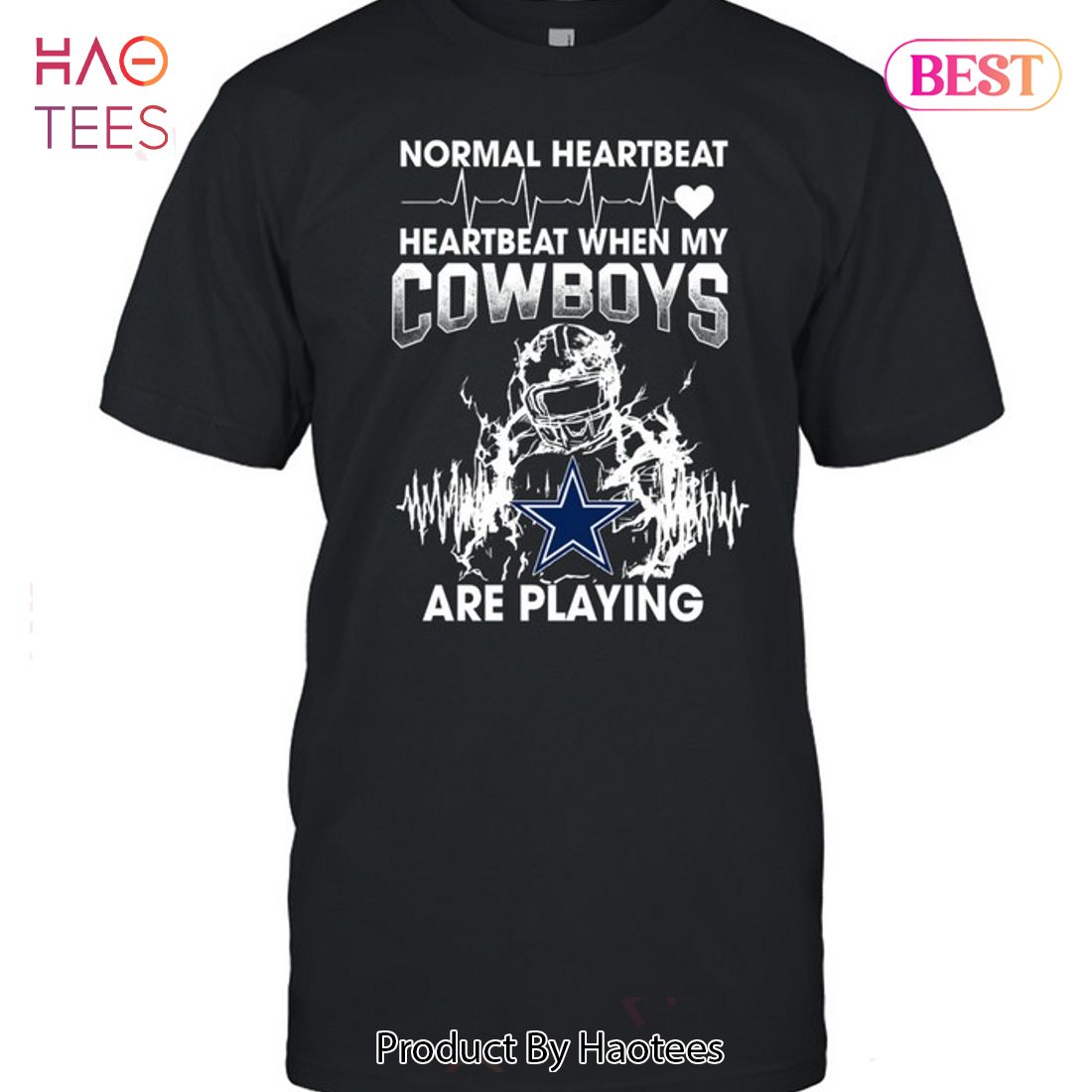 NEW Normal Heartbeat When My Cowboys Are Playing T-Shirt NEW Normal Heartbeat When My Cowboys Are Playing T-Shirt