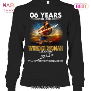 NEW 06 Years 2017-2023 Wonder Woman Gal Gadot Thank You For The Memories T-Shirt