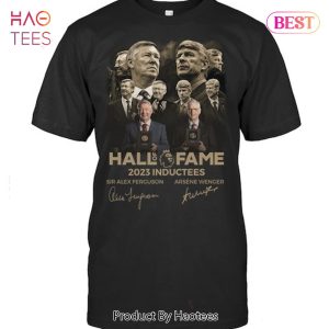 NEW Hall Of Fame 2023 Inductees Sir Alex Ferguson & Arsene Wenger T-Shirt