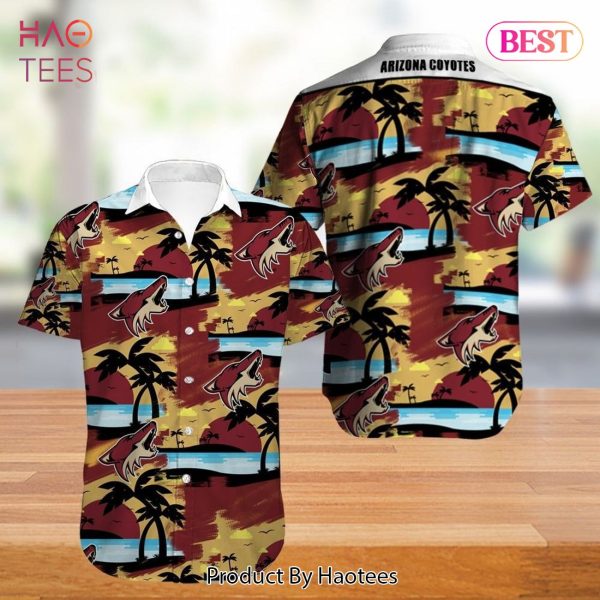 NEW FASHION 2023 Arizona Coyotes Hawaiian Shirt Tropical Flowers summer for fans