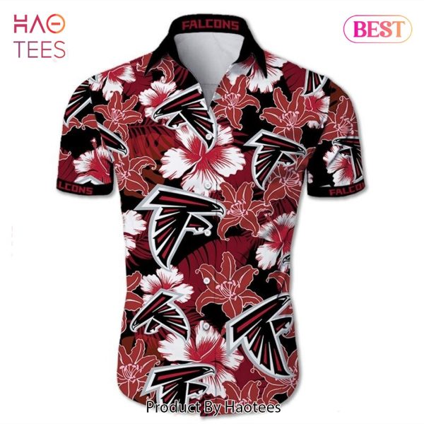 NEW FASHION 2023 Atlanta Falcons Hawaiian Shirt Tropical Flower Short Sleeve