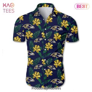 NEW FASHION 2023 Baltimore Ravens Hawaiian Shirt Tropical Flower summer
