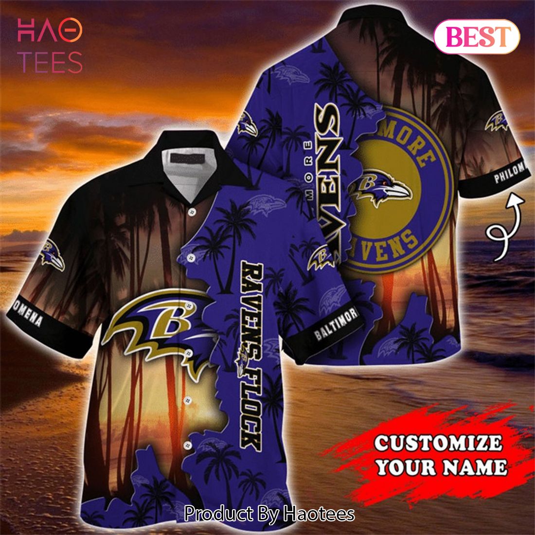 NEW FASHION 2023 Baltimore Ravens Hawaiian Shirt tropical island personalized NEW FASHION 2023 Baltimore Ravens Hawaiian Shirt tropical island personalized