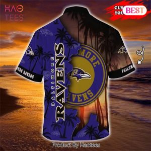 NEW FASHION 2023 Baltimore Ravens Hawaiian Shirt tropical island personalized