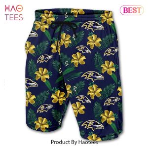 NEW FASHION 2023 Baltimore Ravens Hawaiian Shorts gift for summer