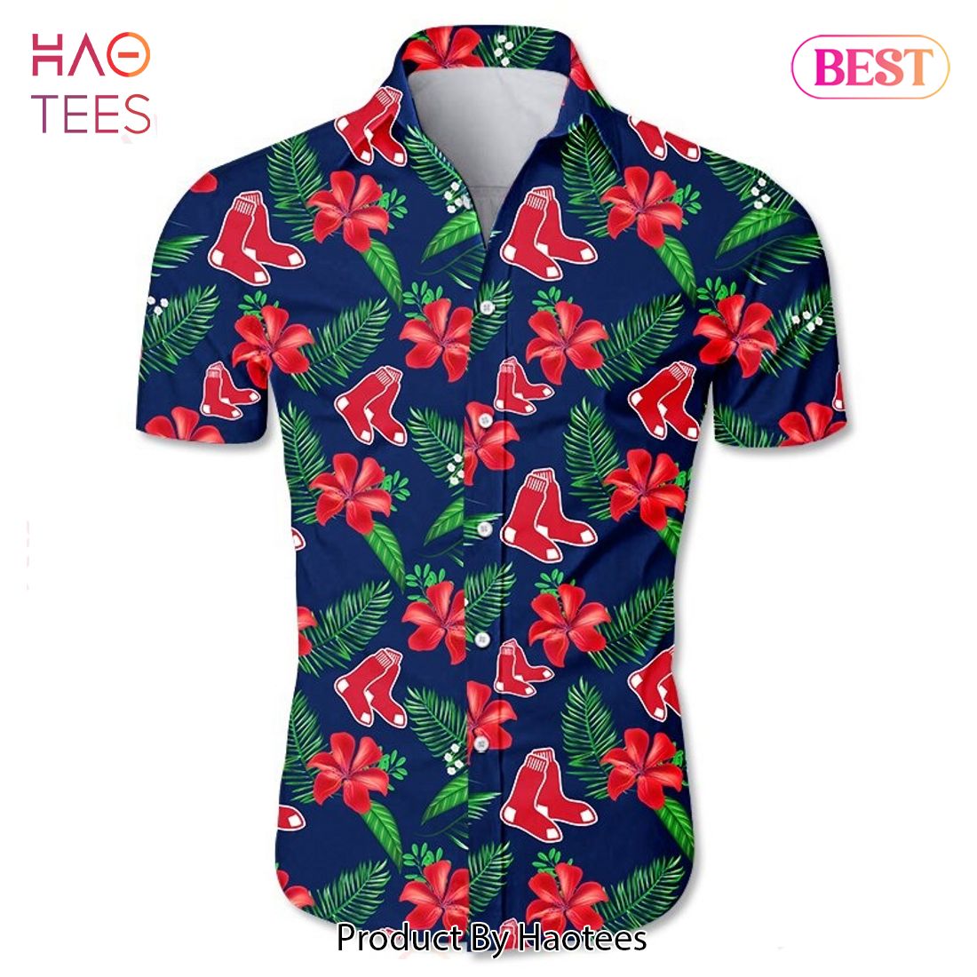 NEW FASHION 2023 Boston Red Sox Hawaiian shirt Tropical flower