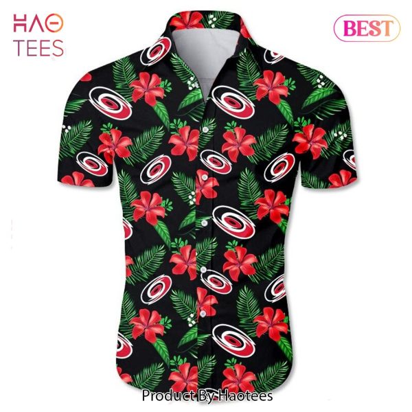 NEW FASHION 2023 Carolina Hurricanes Hawaiian shirt Tropical Flower summer