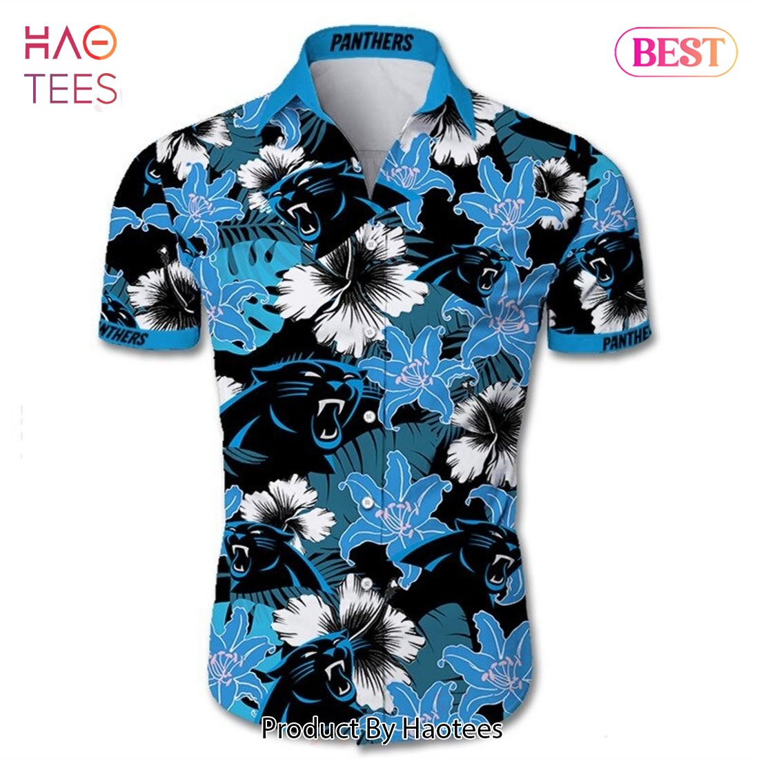 NEW FASHION 2023 Carolina Panthers Hawaiian shirt Tropical Flower Short Sleeve NEW FASHION 2023 Carolina Panthers Hawaiian shirt Tropical Flower Short Sleeve