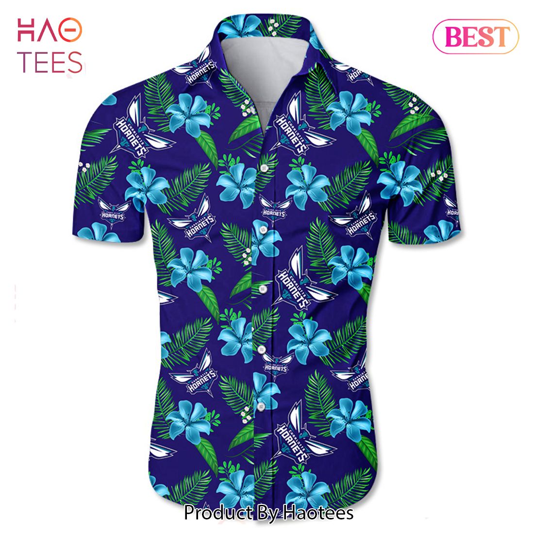 NEW FASHION 2023 Charlotte Hornets Hawaiian shirt Tropical Flower summer NEW FASHION 2023 Charlotte Hornets Hawaiian shirt Tropical Flower summer