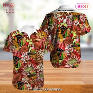 NEW FASHION 2023 Chicago Blackhawks Hawaiian Shirt Tropical Flowers summer for fans