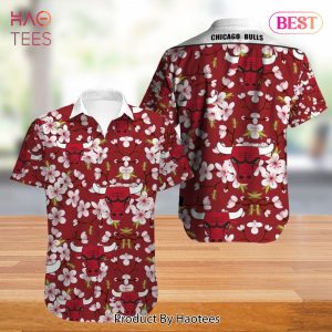 NEW FASHION 2023 Chicago Bulls Hawaiian Shirt Flower summer new design