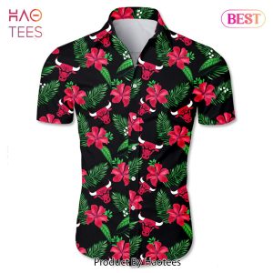 NEW FASHION 2023 Chicago Bulls Hawaiian shirt Tropical Flower summer